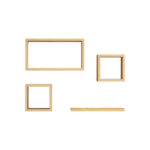 Babine melamine shelf in oak shade 84x15x44cm - Слика 3