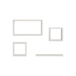 Babine melamine shelf in white shade 84x15x44cm - Слика 3