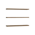 Wall shelf Edna melamine in walnut shade 60x14.5x1.8cm