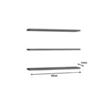 Wall shelf Edna melamine in walnut shade 60x14.5x1.8cm - Image 3