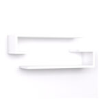 Eldo wall shelf set of 2 melamine in white shade 60x19.6x15cm
