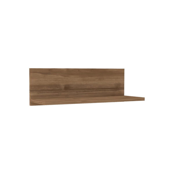 Fane wall shelf melamine in walnut shade 60x21.6x19.6cm