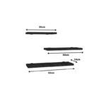 Wall shelf Leila set of 3 melamine in anthracite shade 40x14x2cm - Слика 2