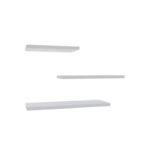Wall shelf Leila set of 3 melamine in white shade 40x14x2cm