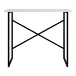Zayn desk black metal and melamine in white shade 90x60x70cm - Слика 4