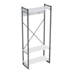 Entrance furniture with hanger Baker black metal and white melamine 90x34x180cm