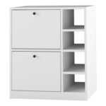 Gist melamine cabinet in white shade 70x33x80cm