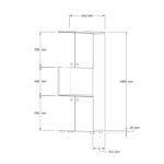 Kitchen cabinets Guzel in walnut color 60x31.4x140cm - Image 3