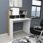 Koogi work desk in oak-white shade 94x60x118cm - Image 2