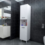 Wanka column wardrobe in white 30x32x144cm - Слика 2