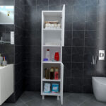 Wanka column wardrobe in white 30x32x144cm - Слика 3