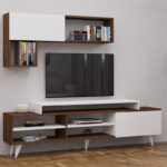 Visao TV set in white-walnut shades 180x32x55cm - Image 2