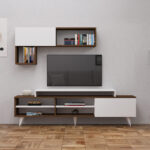 Visao TV set in white-walnut shades 180x32x55cm - Image 3
