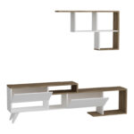 Armari living room set in white-walnut shade 135x32x52cm - Слика 4