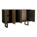 Amanda I sideboard in anthracite-walnut shade 160x74x79cm - Слика 4