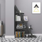 Quina bookcase in anthracite shade 100x30x150cm - Слика 2