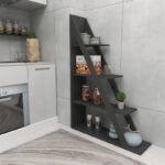 Quina bookcase in anthracite shade 100x30x150cm - Слика 3