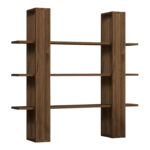 Yotek bookcase in walnut color 120x23x120cm