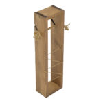 Floor-standing bathroom paper holder Culo in walnut color 10x10x60cm