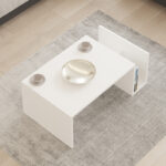 Poko coffee table in white 86.8x50x32.4cm - Слика 3
