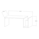 Poko coffee table in oak 86.8x50x32.4cm - Слика 6