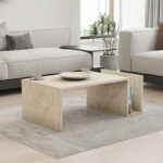 Poko coffee table in traverten 86.8x50x32.4cm - Image 2