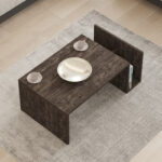 Poko coffee table in dark walnut 86.8x50x32.4cm - Image 3