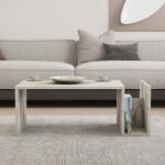 Poko coffee table in white-grey marble color 86.8x50x32.4cm - Image 4