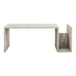 Poko coffee table in white-grey marble color 86.8x50x32.4cm - Image 5