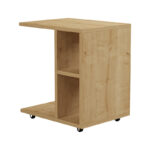 Tamy side table on wheels in oak color 45x35x50cm