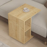 Tamy side table on wheels in oak color 45x35x50cm - Слика 3