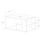 Sobu coffee table in oak shade 80x50x40cm - Слика 6