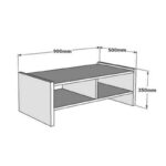 Tiena coffee table in oak shade 90x50x35cm - Слика 6