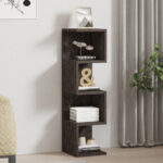 Floor-standing shelf Pratel in dark walnut 25x27x95cm - Слика 2
