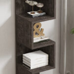 Floor-standing shelf Pratel in dark walnut 25x27x95cm - Слика 4