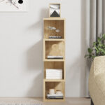 Floor-standing shelf Pratel in oak 25x27x95cm - Слика 3