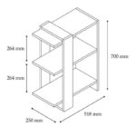 Maverick bookcase in sonoma-anthracite shade 51.8x25x70cm - Image 5