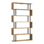 Полица за книги Ziza во дабова нијанса 90x22x162,6 см