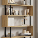 Ziza bookcase in oak shade 90x22x162.6cm - Слика 4