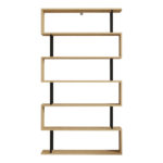 Ziza bookcase in oak shade 90x22x162.6cm - Слика 5