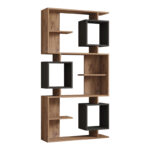Cubix bookcase in sonoma-anthracite shade 90x24.6x171.90cm