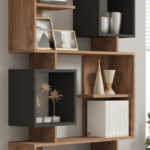 Cubix bookcase in sonoma-anthracite shade 90x24.6x171.90cm - Image 4
