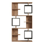 Cubix bookcase in sonoma-anthracite shade 90x24.6x171.90cm - Image 5