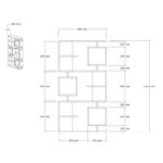 Cubix bookcase in sonoma-anthracite shade 90x24.6x171.90cm - Image 6