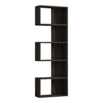 Cascade bookcase in dark walnut shade 51.8x22x150cm