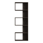 Cascade bookcase in dark walnut shade 51.8x22x150cm - Image 5