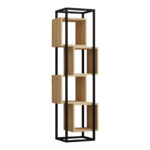Полица за книги Gridur во дабова нијанса 44x29x140 см