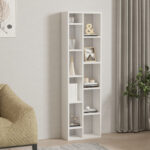 Minicu bookcase in white shade 44.4x19.6x150cm - Слика 2