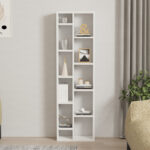 Minicu bookcase in white shade 44.4x19.6x150cm - Слика 3