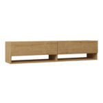 Melosa wall-mounted TV cabinet in oak shade 141x30x31cm